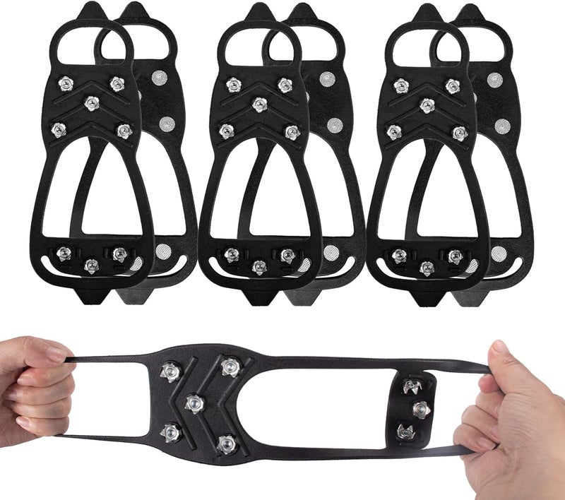 coldpa Sfee Crampons Ice Cleats for Shoes and Boots, Ice Cleats Snow Traction Grips, Anti-Slip Crampons for Shoes and Boots, Black - Image 1